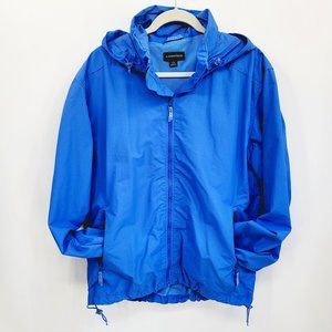 Lands End Hooded Zip Up Wind Breaker